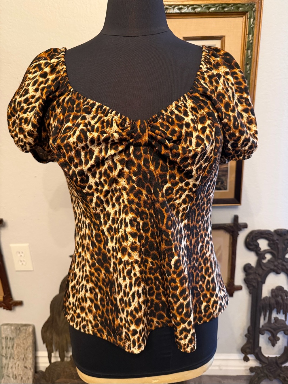 Vixen by Micheline Pitt Leopard Powder Puff top